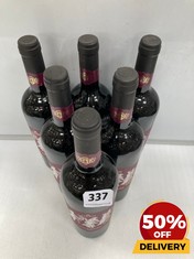 6 X BOTTLES OF FEMAR CESANESE LAZIO 2022 DRY RED WINE 75CL