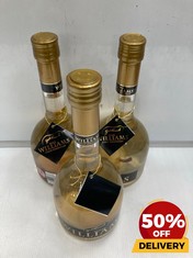 3 X BOTTLES OF GOLDHAUCH EDLER WILLIAMS PEAR LIQUEUR WITH WHOLE PEAR 70CL