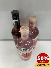 3 X BOTTLES OF ASSORTED GINS TO INCLUDE WABI SABI SAKURA JAPANESE CRAFT GIN 700ML