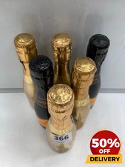 6 X ASSORTED BOTTLES OF 200ML PROSECCO TO INCLUDE BOTTEGA GOLD PROSECCO