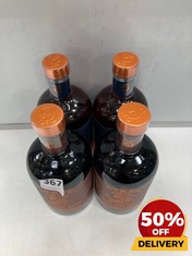 4 X BOTTLES OF LYRES DARK CANE NON ALCOHOLIC SPIRIT 700ML