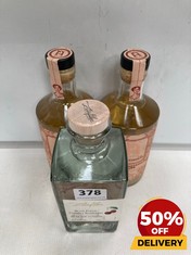 3 X BOTTLES OF ASSORTED SPIRITS TO INCLUDE ANNO LADY FRANKLIN GOLDEN BOTANICAL RUM 70CL