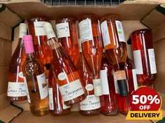 12 X BOTTLES OF ASSORTED ROSE TO INCLUDE COLLIN BOURISSET COTEAUX BOURGIGNON 2022 DRY ROSE WINE 75CL