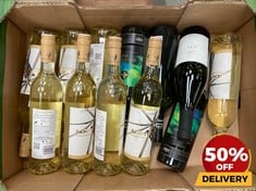 12 X BOTTLES OF ASSORTED WHITE WINE TO INCLUDE GRAN RESERVA 2022 SAUVIGNON BLANC DRY WHITE WINE 75CL