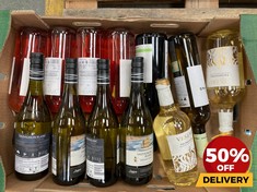 12 X BOTTLES OF ASSORTED WINE TO INCLUDE LIMESTONE COAST 2022 SAUVIGNON BLANC DRY WHITE WINE 75CL