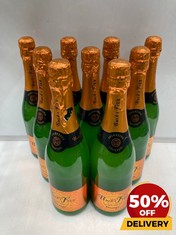 9 X BOTTLES OF BUCKS FIZZ SPARKLING ORANGE COCKTAIL 75CL