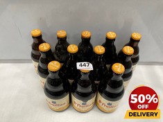 12 X BOTTLES OF ST FEUILLIEN BLONDE BEER 330ML BBE: 06/25