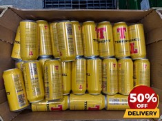 24 X CANS OF TENNENTS LAGER 440ML BBE: 31/01/2025