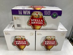 3 X ASSORTED PACKS OF STELLA ARTOIS TO INCLUDE PACK OF 12 284 ML BOTTLES