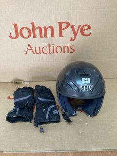 2 X BIKE ITEMS INC AGV BIKE HELMET & BIKING GLOVES