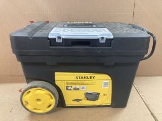 STANLEY MOBILE TOOLE CHEST WITH QTY OF ITEMS INSIDE