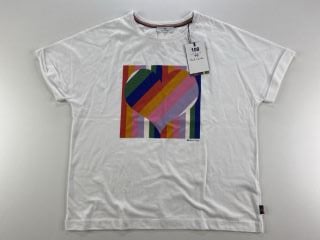 PAUL SMITH WOMEN'S T-SHIRT MOTIF STRIPE. SIZE: M, MADE FROM: 100% ORGANIC COTTON. RRP: £75