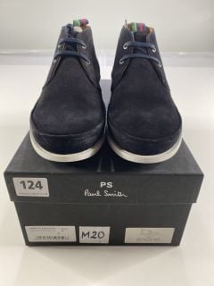 PAUL SMITH MEN'S SHOE CLEON DARK NAVY. SIZE: 7, MADE FROM: 100% COW LEATHER UPPER/RUBBER SOLE. RRP: £185