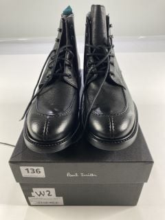 PAUL SMITH WOMEN'S SHOE TRENT BLACK. SIZE: 41, MADE FROM: 100% CALF LEATHER UPPER/RUBBER SOLE. RRP: £395