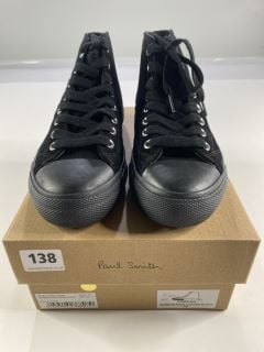 PAUL SMITH WOMEN'S SHOE CARVER BLACK. SIZE: 39, MADE FROM: 100% COW LEATHER UPPER/RUBBER SOLE. RRP: £195