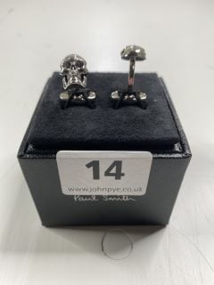 PAUL SMITH MEN'S CUFFLINK SKULL. MADE FROM: 70 COPPER 30 ZINC WITH 100% STONE PLATED. RRP: £100