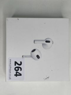 APPLE AIRPODS (3RD GENERATION) WITH CHARGING CASE) EARBUDS IN WHITE: MODEL NO A2565 A2564 A2897 (WITH BOX & CHARGE CABLE)  [JPTN40987]