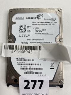 SEAGATE 320GB SSD CARD IN SILVER. (UNIT ONLY)  [JPTN40943]