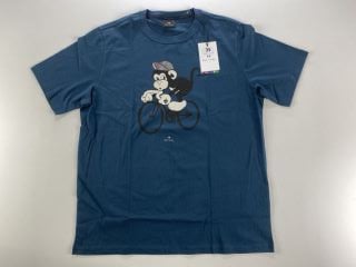 PAUL SMITH MEN'S REG FIT TSHIRT BIKE MONKEY. SIZE: XL, MADE FROM: 100% ORGANIC COTTON. RRP: £65