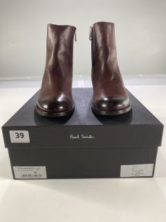 PAUL SMITH WOMEN'S SHOE ADALIA BORDO. SIZE: 38, MADE FROM: 100% CALF LEATHER UPPR/RUBBER SOLE. RRP: £295