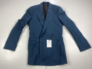 PAUL SMITH GENT'S DB CONCEALED BTN JACKET. SIZE: 36/46, MADE FROM: 73%  WOOL 26% MOHAIR 1% ELASTANE. RRP: £1095