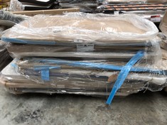 PALLET OF BED BASES AND UPHOLSTERED BASES (ITEMS MAY BE BROKEN OR INCOMPLETE).