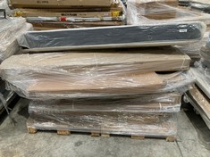 PALLET OF FURNITURE INCLUDING METAL SHOE RACK (ITEMS MAY BE BROKEN OR INCOMPLETE).