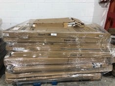 PALLET OF ASSORTED FURNITURE INCLUDING DEKIT ESSEN 128 WARDROBE IN NATURAL AND WHITE COLOUR (MAY BE BROKEN OR INCOMPLETE).