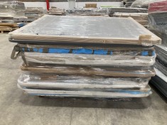 PALLET OF BEDSTEADS AND UPHOLSTERED BASES (ITEMS MAY BE BROKEN OR INCOMPLETE).