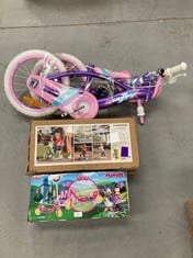 3 X CHILDREN'S MOBILITY AIDS INCLUDING PINK MINNIE SCOOTER.