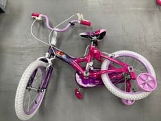 HUFFY DISNEY PRINCESS PINK AND PURPLE CHILDREN'S BIKE .