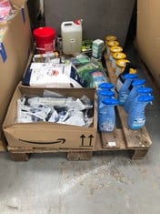 PALLET OF ASSORTED HOUSEHOLD ITEMS INCLUDING SCREWDRIVERS .