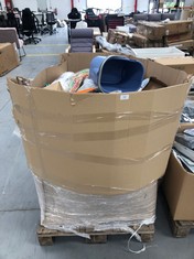 PALLET OF A VARIETY OF HOUSEHOLD ITEMS INCLUDING WATCH STRAPS.