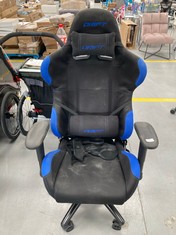 GAMING CHAIR DRIFT BLACK AND BLUE (DIRTY AND BROKEN).