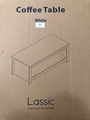 COFFEE TABLE WITHOUT SLIDING TOP IN WHITE.