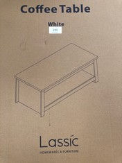 COFFEE TABLE WITHOUT SLIDING TOP IN WHITE.