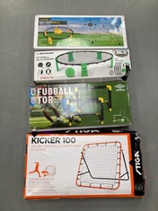 4 X SPORTS RELATED GAMES INCLUDING UMBRO MINI FOOTBALL GOAL.