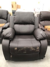 ASTAN CHAIR BLACK COLOUR MANUAL RECLINING AND MASSAGE ( DIRTY AT THE FRONT ).