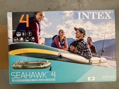 INTEX 68351NP - SEAHAWK 4 INFLATABLE BOAT WITH OARS 351 X 145 X 48 CM (MAY BE INCOMPLETE).