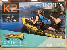 INTEX ADULT INFLATABLE KAYAK EXPLORER K2 FOR 2 PERSONS (68307).