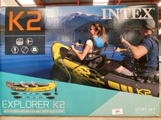 INTEX ADULT INFLATABLE KAYAK EXPLORER K2 FOR 2 PERSONS (68307).