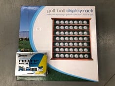 2 X GOLF RELATED ITEMS INCLUDING GOLF BALLS .