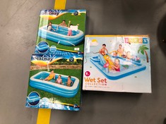 3 X POOLS VARIOUS MODELS AND SIZES INCLUDING INTEX POOL .