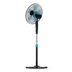 4 X CECOTEC ENERGYSILENCE 510 STANDING FAN. 40 W, 5 BLADES 40 CM DIAMETER, OSCILLATING, 3 SPEEDS, HEIGHT ADJUSTABLE 110-130 CM, COPPER MOTOR, BLACK DESIGN.