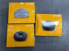 3 X INTEX INFLATABLE POUF VARIOUS MODELS AND SIZES .