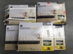 5 X INTEX DURA-BEAM STANDAR INFLATABLE MATTRESSES .