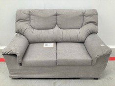 TWO SEATER SOFA YUQUE UPHOLSTERED IN GREEN PEARL (BROKEN AT THE SIDE).