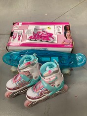 3 X CHILDREN'S SUNDRIES INCLUDING SKATES SIZE 30-34.