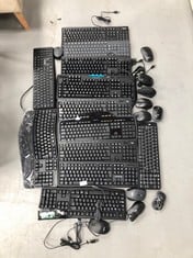 12 X KEYBOARDS OF VARIOUS MODELS AND SIZES INCLUDING LOGITECH (MAY BE BROKEN OR INCOMPLETE).