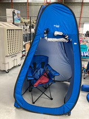 3 X CAMPING ITEMS INCLUDING AKTIVE TENT IN BLUE.